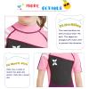 NATYFLY Kids Wetsuit, 2.5mm Neoprene Thermal Swimsuit, Shorty Wetsuit for Girls Boys and Toddler, Short Sleeve Kids Wet Suits for Swimming view 2