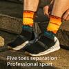 AONIJIE Hiking Toe Socks with Thickened Terry Moisture Wicking Five Finger Running Mid-Calf Socks for Men Women (US, Alpha, Small, Regular, Regular, Snow Mountain + Desert) view 3