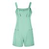 KICILVS Summer Short Rompers for Women 2025 Sleeveless Tie Knot Strap Jumpsuit Casual Loose Bib Overalls with Pockets view 3