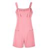 KICILVS Summer Short Rompers for Women 2025 Sleeveless Tie Knot Strap Jumpsuit Casual Loose Bib Overalls with Pockets view 4