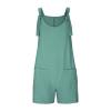 KICILVS Summer Short Rompers for Women 2025 Sleeveless Tie Knot Strap Jumpsuit Casual Loose Bib Overalls with Pockets view 3