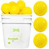 HANKLENSS 24 Pack Bucket of Dimpled Baseballs for Pitching Machine - Practice Balls for Hitting and Fielding, Rubber Baseballs for Hand-Eye Coordination view 1