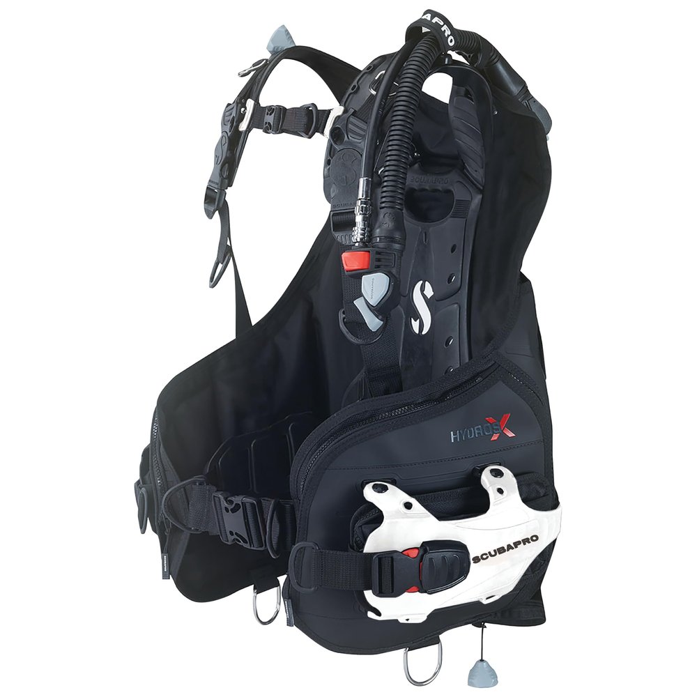 SCUBAPRO Hydros X Men's Scuba Diving BCD, Front-Adjustable with Balanced Power Inflator (BPI), Small, Includes White Color Kit