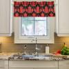 Augenstern 54x18 Inch Window Short Curtain Canada-Maple-Leaf-Baseball Half-Panel Curtain Window Covering Kitchen Valance view 4