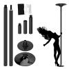 REMYSAOS Professional Dancing Pole Black Spinning Dance Pole, Stripper Pole for Bedroom/Party/Living Room, Dancing Fitness Rod with Tools, No-Drill Portable Steel Pole(2.5m-3m(8.2ft-9.8ft)) view 1