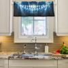 Augenstern 54x18 Inch Window Short Curtain American-Football-Arena-Field Half-Panel Curtain Window Covering Kitchen Valance view 4