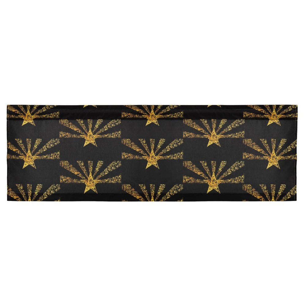 Augenstern 54x18 Inch Window Short Curtain Arizona-State-Flag-Gold Half-Panel Curtain Window Covering Kitchen Valance