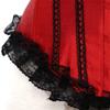 ADELCE Lace Up Corsets Tops for Women Floral Overbust Corset Top Bustier Shapewear Lingeire Plus Size Bodysuit Red L view 4