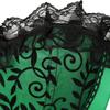 ADELCE Lace Up Corsets Tops for Women Floral Overbust Corset Top Bustier Shapewear Lingeire Plus Size Bodysuit Green 6XL view 4