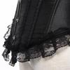 ADELCE Lace Up Corsets Tops for Women Floral Overbust Corset Top Bustier Shapewear Lingeire Plus Size Bodysuit Black L view 3