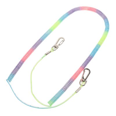 BESPORTBLE Elastic Fishing Rod Lanyard with Clasp Portable Coiled Tether for Outdoor Sports Heavy-duty Anti-lost Tool for Kayaking Boating and Diving Activities Durable Design