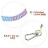 BESPORTBLE Elastic Fishing Rod Lanyard with Clasp Portable Coiled Tether for Outdoor Sports Heavy-duty Anti-lost Tool for Kayaking Boating and Diving Activities Durable Design view 2