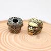 MOLOGO Gorilla Head Sculpture Brass Knife Bead Woven Paracord Lanyard Pendant Outdoor Tool Hanging Keychain, Small view 3