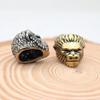 MOLOGO Gorilla Head Sculpture Brass Knife Bead Woven Paracord Lanyard Pendant Outdoor Tool Hanging Keychain, Small view 4
