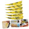 HONMEET 6pcs Lightweight Arrow Fletchings for Archery Practice Durable Plume Vanes Yellow Camouflage for Traditional and Compound Bows view 4