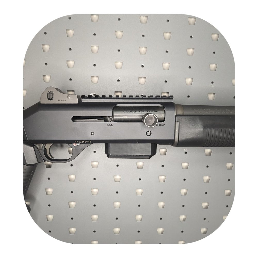 Hammy3DPrints Mount for Benelli M4 12 Gauge - GallowTech | Shotgun Holder Storage Rack (Facing Right)