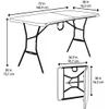 6-Foot Fold-in-Half Plastic Table offers convenience and durability for all your light commercial needs. Perfect for any event - White Granite (4 PACK) view 2