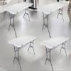 6-Foot Fold-in-Half Plastic Table offers convenience and durability for all your light commercial needs. Perfect for any event - White Granite (4 PACK) view 4