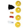 Flag Football Set with 4 Training Cones Belts Easy Tear PVC Flags in Red Yellow for Youth Adult Flag Football Games Practice and Drills view 2