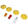 Flag Football Set with 4 Training Cones Belts Easy Tear PVC Flags in Red Yellow for Youth Adult Flag Football Games Practice and Drills view 4