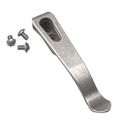 Echeson 1PC Deep Carry Pocket Clip Fits for Rick Hinderer XM18, CNC Titanium Back Clip with 3PCS Titanium T6 Torx Screws(Silver)