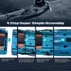 Reel Yaks Rapido Modular Fishing Kayak - Fin Drive, 10.8ft, 400 lbs Capacity, Gray - Pedal Fishing Kayaks for Adults & Youth, Sit on Top, Compact Storage, Lightweight, Durable, Easy Transport view 4
