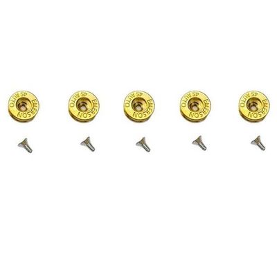5 Sets Brass Thumb Stud Fits for Emerson CQC7 and Commander, CNC Push Nail with 5 Pieces UN 2-56 Thread Steel Screw