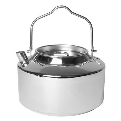BAIZHONGJIE Portable Lightweight Camping Tea Pot Water Kettle,Durable Stainless Steel Tea Kettle Water Boiler for Camping,Hiking,Picnics,Travel,1200ML