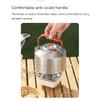 BAIZHONGJIE Portable Lightweight Camping Tea Pot Water Kettle,Durable Stainless Steel Tea Kettle Water Boiler for Camping,Hiking,Picnics,Travel,1200ML view 2