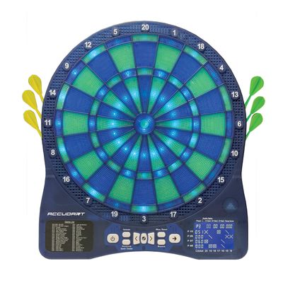 Accudart Light FX 2000 Electronic Dartboard with Vibrant LED Light Displays - Scoring Up to 4 Players - Includes 6 Soft Tip Darts