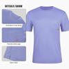 SG Edge Men's Rash Guard Shirts UPF 50+ Moisture Wicking Short Sleeve Chest Pocket Quick Dry Lightweight,Persian Violet,M view 2