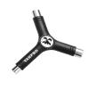 Vanpro All-In-One Skate Tools Multi-function Portable Skateboard T Tool Accessory with T-type Allen Key and L-type Phillips Head Wrench Screwdriver (Black-Y) view 1