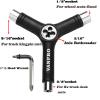 Vanpro All-In-One Skate Tools Multi-function Portable Skateboard T Tool Accessory with T-type Allen Key and L-type Phillips Head Wrench Screwdriver (Black-Y) view 2