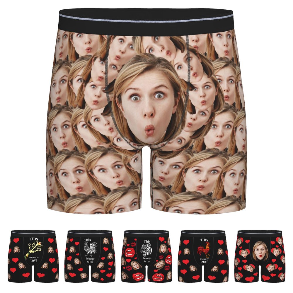 Custom Boxers for Men - Funny Personalized Gifts for Him - Christmas & Birthday - XL - 0024