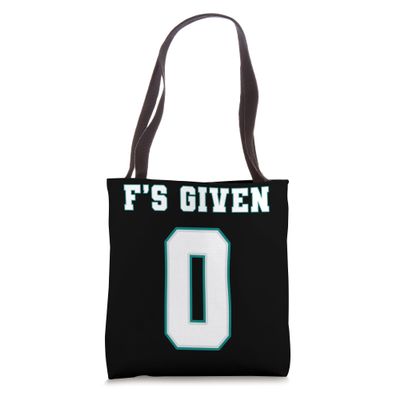 0 F's Given | Funny Sarcastic Adult Humor (On The Back) Tote Bag