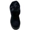 SOBEYO Women's Platform Booties Suede Fur Lining Pull On Cuff Ankle Boots Black Suede Size 10/41 view 3