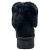 SOBEYO Women's Platform Booties Suede Fur Lining Pull On Cuff Ankle Boots Black Suede Size 10/41 view 4
