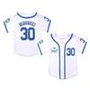 Youth The Sandlot Benny The Jet Rodriguez #30 Stitched Movie Kids Baseball Jerseys Sports Boys Shirts White view 1