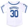 Youth The Sandlot Benny The Jet Rodriguez #30 Stitched Movie Kids Baseball Jerseys Sports Boys Shirts White view 3