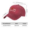Pumpkin Spice Hat Funny Cotton Hats Adjustable Vintage Cowboy Baseball Cap for Men Women Red view 4