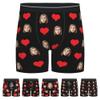 Custom Boxers with Funny Face Design - Men's Novelty Boxer Briefs for Valentine's Day, Birthday & Christmas Gifts - XL view 1