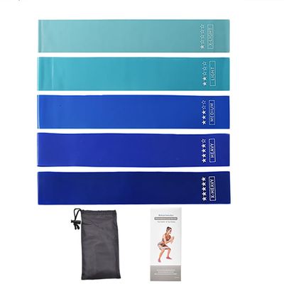 5 Set of Stretch Bands for Booty Legs, Pilates Flexbands Resistance Bands, Exercise Workout Bands for Women and Menfor Suitable for Yoga, Cross Fitness (Type-3)