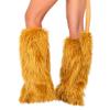 Roma Costume C121-Gold-O-S Womens Fur Boot Covers Gold - One Size view 1