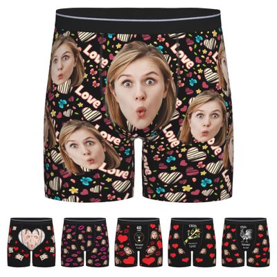Personalized Custom Boxers for Boyfriend - Funny Face M-007