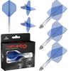 Mission Darts Force 90 | Integrated Precision Moulded Dart Flight and Shaft System, Pack of 3 Professional Highly Durable Combined Dart Flights and Stems | Standard No.2 (Blue Gradient, Tweenie) view 1