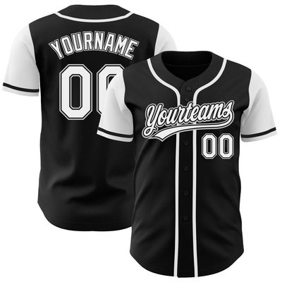 NineFit Basics Custom Black Baseball Jersey, Stitched Printed Personalized Name Number, White Baseball Shirt Uniform for Men Women Youth