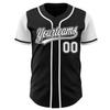 NineFit Basics Custom Black Baseball Jersey, Stitched Printed Personalized Name Number, White Baseball Shirt Uniform for Men Women Youth view 2