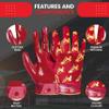LYRX Professional Football Receiver Gloves with Optimal Silicone Palm Non-Slip Grip Control Ultra-Stick Sports Lightweight Glove and Precision Fit (F2 Spikes, Youth Large) view 2
