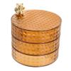 HOOTNEE Rotating Jewelry Organizer Cat Charm Handle Desktop Storage Case for Necklaces Bracelets and Earrings Stylish Multi Jewelry Holder for Home Decor view 1