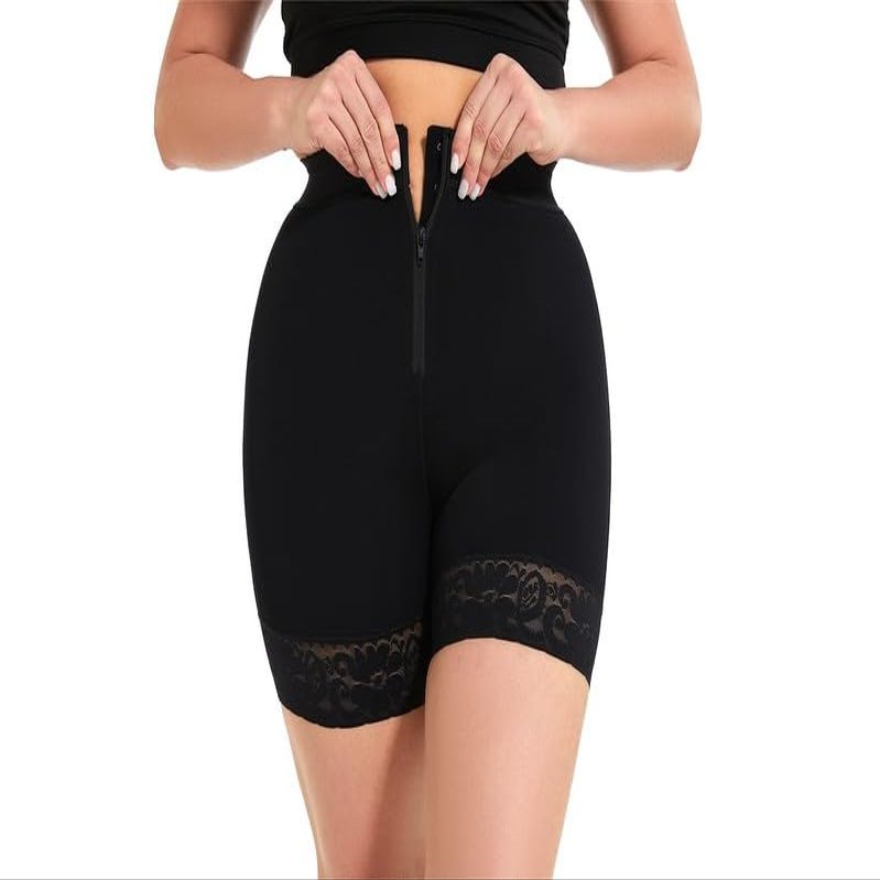 eumygrl High-Waisted Tummy Control Shapewear Shorts - Body Shaper Butt Lifter for Women X-Large Black